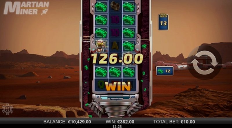 Play Martian Miner Infinity Reels by Yggdrasil at 1Win Casino