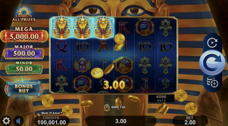 Play Mask of Amun by Microgaming at 1Win Casino