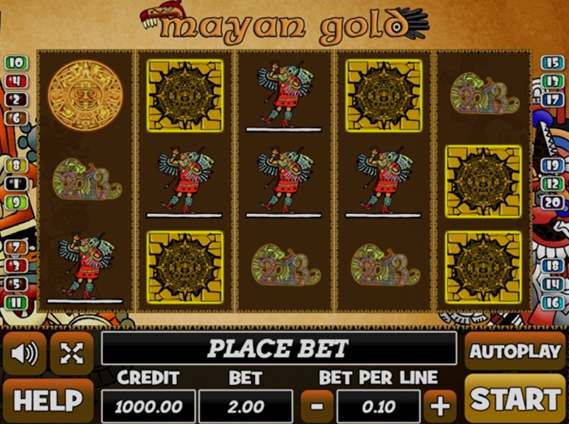 Play Mayan Gold by Kaga at 1Win Casino