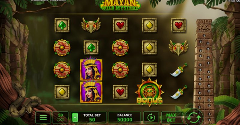 Play Mayan Wild Mystery by Stakelogic at 1Win Casino