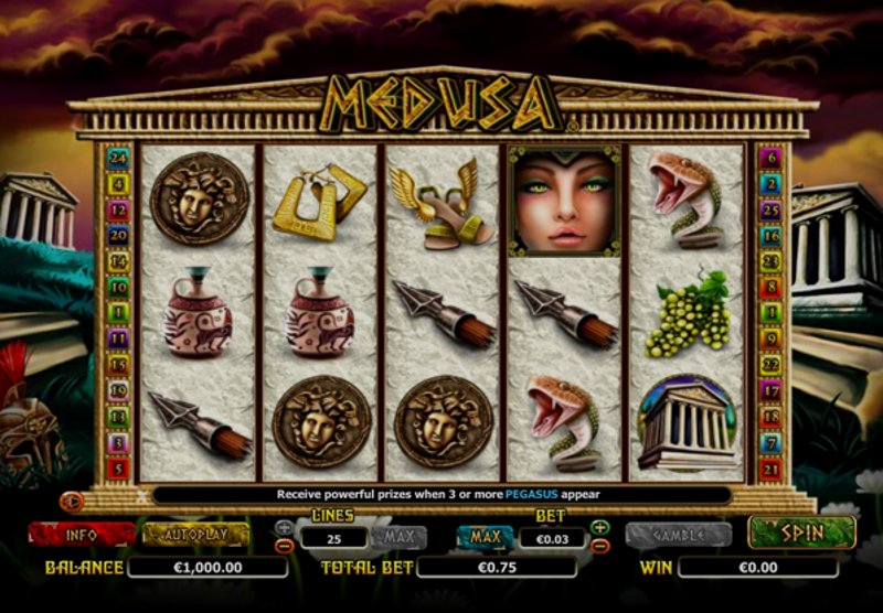 Play Medusa by Kagaming at 1Win Casino