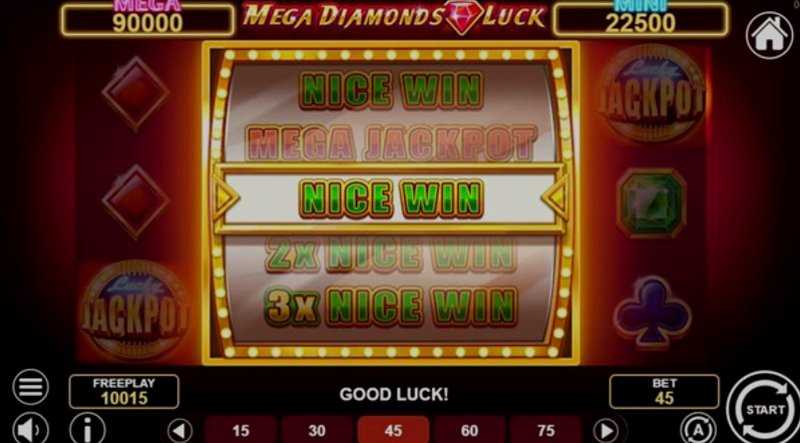 Play Mega Diamonds Luck by 1spin4win at 1Win Casino