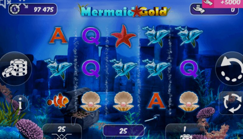 Play Mermaid Gold by Mrslotty at 1Win Casino