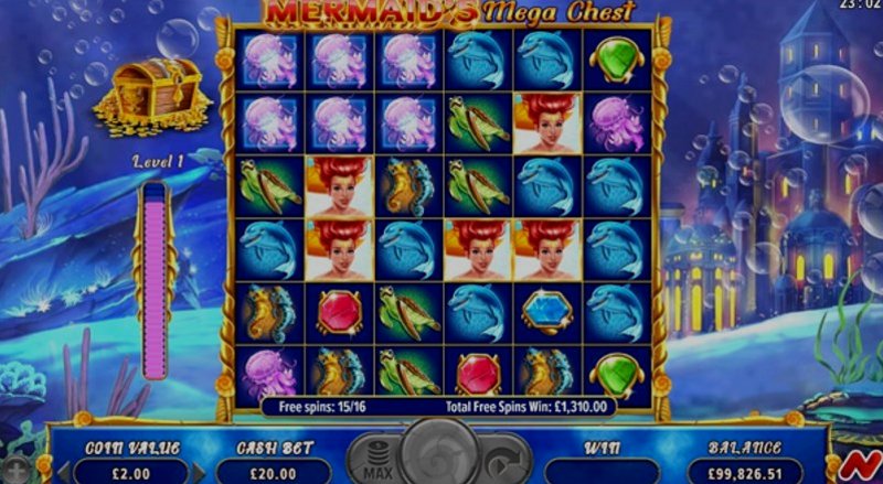 Play Mermaids Mega Chest by Netgaming at 1Win Casino