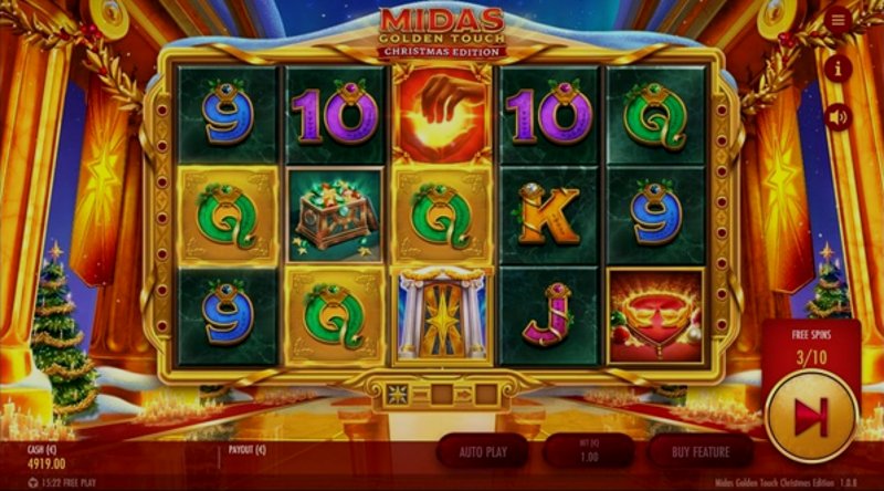 Play Midas Golden Touch Christmas Edition by Thunderkick at 1Win Casino