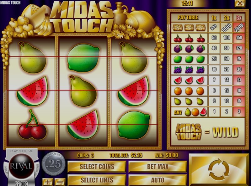 Play Midas Touch in South Korea at 1Win Casino