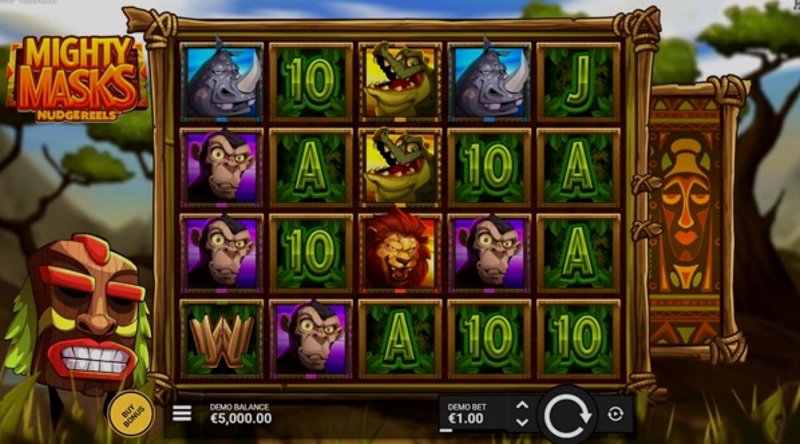 Play Mighty Masks by Hacksaw at 1Win Casino