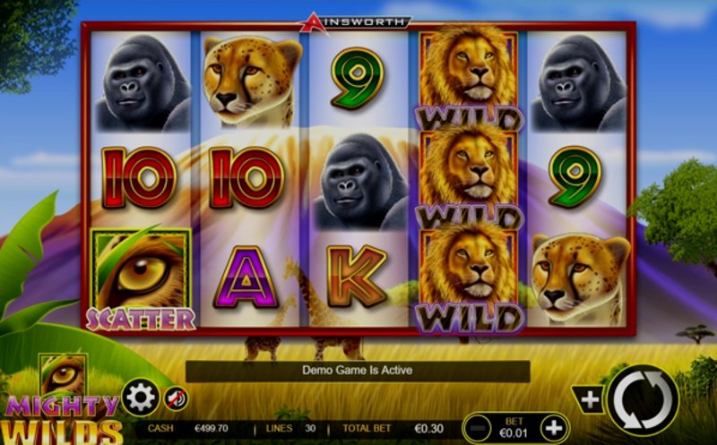 Play Mighty Wilds by Ainsworthgame at 1Win Casino