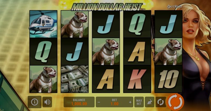 Play Million Dollar Heist by Novomatic at 1Win Casino