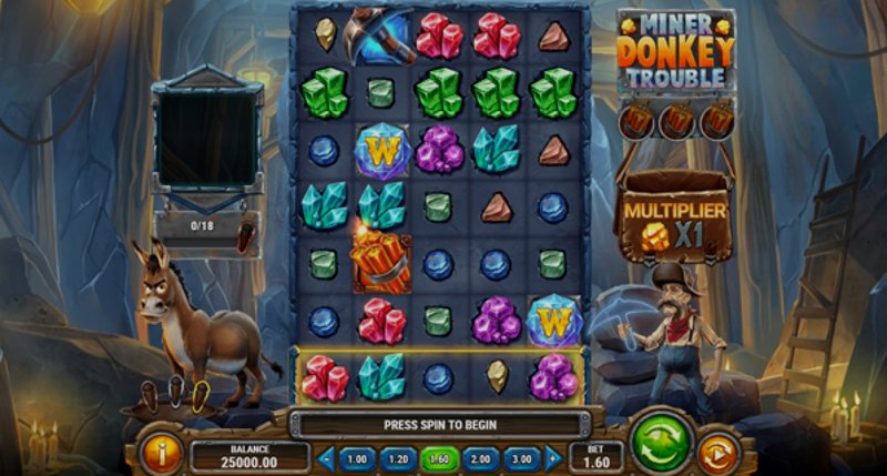 Play Miner Donkey Trouble by Playn Go at 1Win Casino