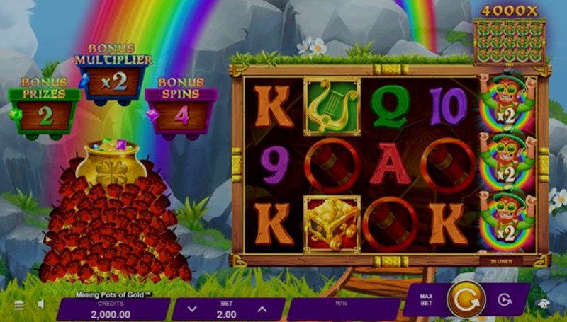 Play Mining Pots of Gold by Microgaming at 1Win Casino