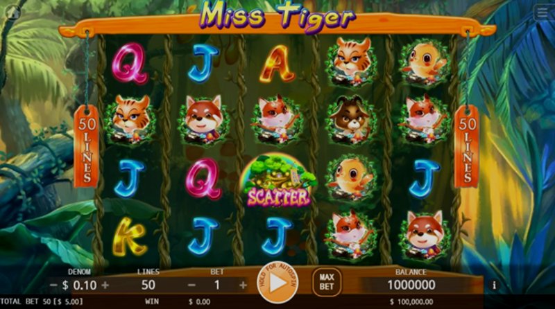 Play Miss Tiger by Kaga at 1Win Casino