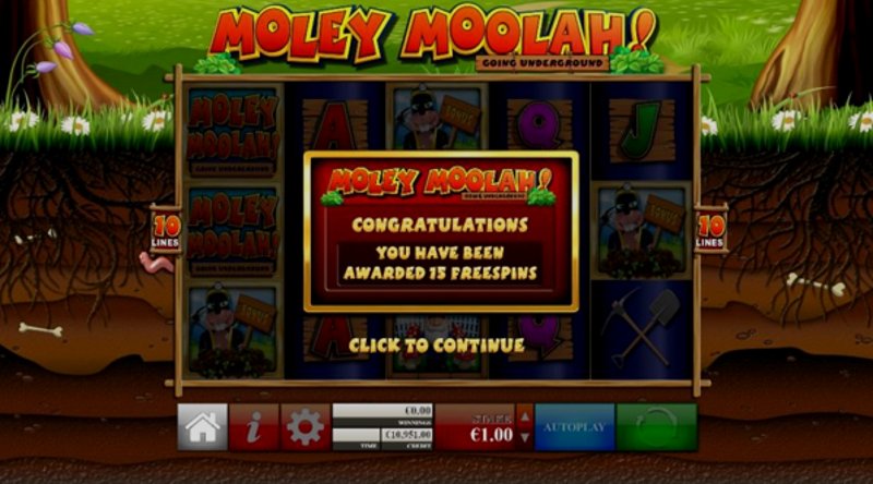 Play Moley Moolah by Yggdrasil at 1Win Casino