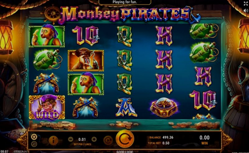 Play Monkey Pirates by Gameart at 1Win Casino