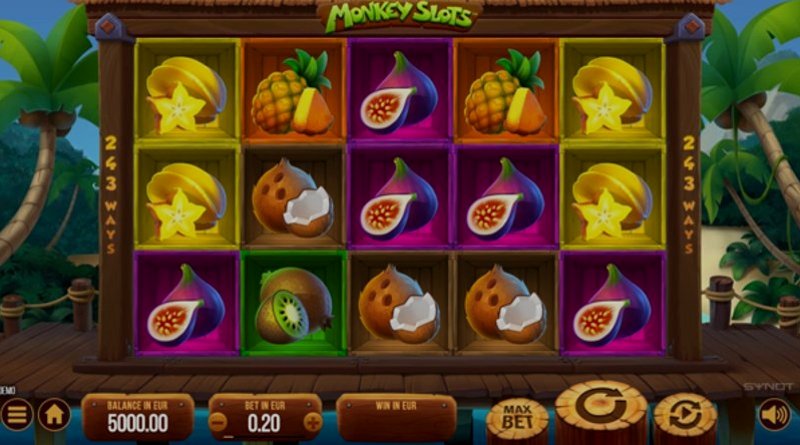 Play Monkey Slots by Synot at 1Win Casino