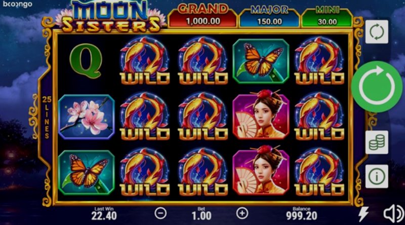 Play Moon Sisters by 3 Oaks Gaming at 1Win Casino