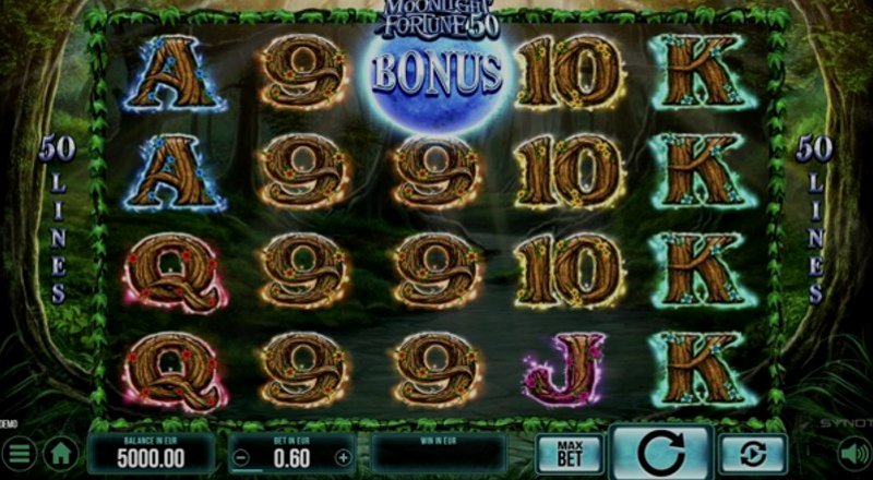 Play Moonlight Fortune 50 by Synot at 1Win Casino