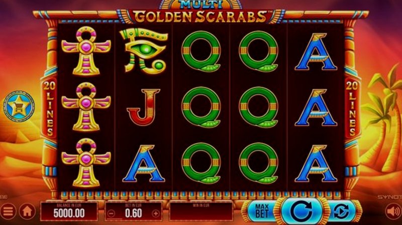 Play Multi Golden Scarabs by Synot at 1Win Casino