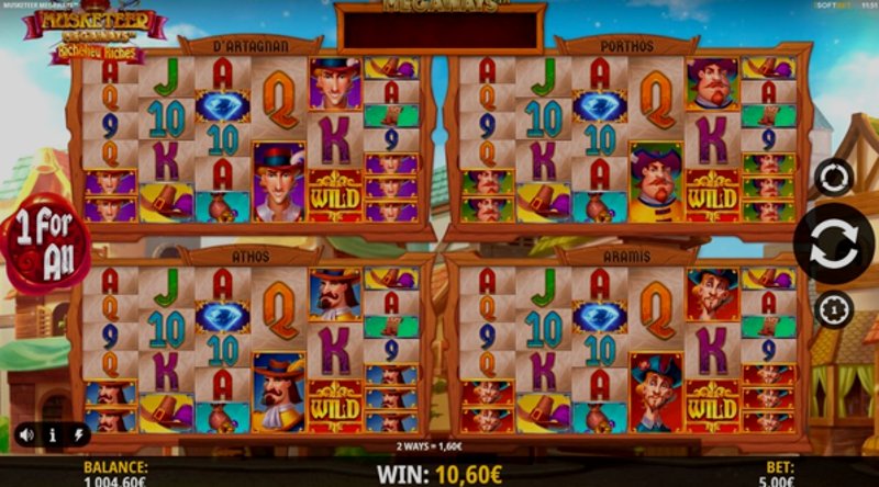 Play Musketeer Megaways by Isoftbet at 1Win Casino