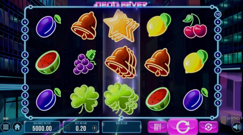 Play Neon Fever by Synot at 1Win Casino