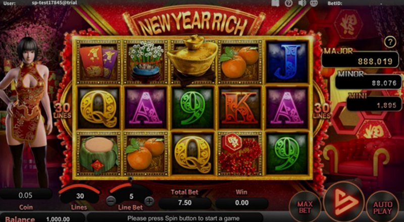 Play New Year Rich by Simpleplay at 1Win Casino