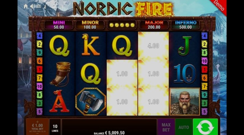 Play Nordic Fire by Gamomat at 1Win Casino