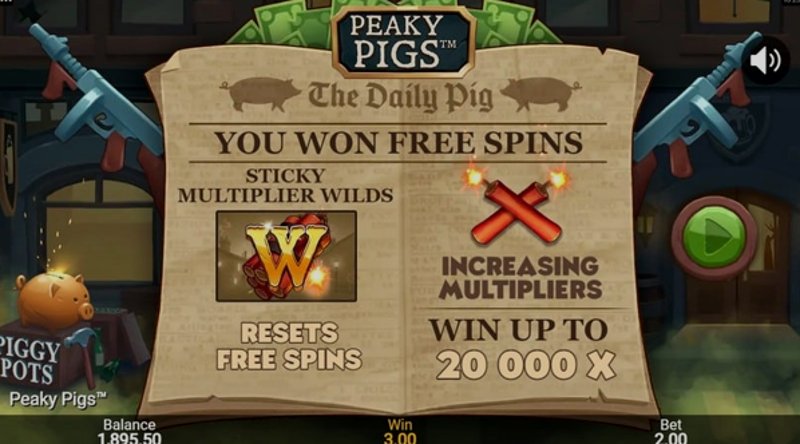 Play Peaky Pigs by Games Global at 1Win Casino