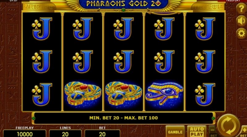 Play Pharaohs Gold 20 by Amatic at 1Win Casino