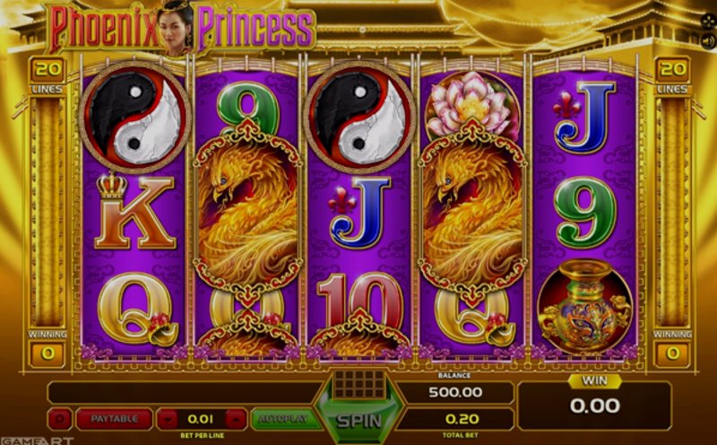 Play Phoenix Princess by Gameart at 1Win Casino