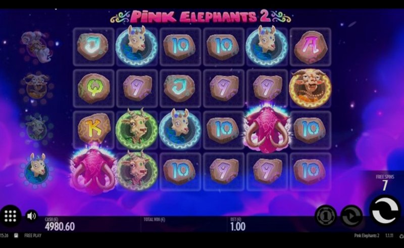 Play Pink Elephants 2 by Thunderkick at 1Win Casino