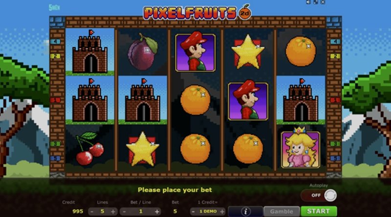 Play Pixel Fruits 2D by 5 Men Gaming at 1Win Casino