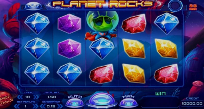 Play Planet Rocks by Groove at 1Win Casino