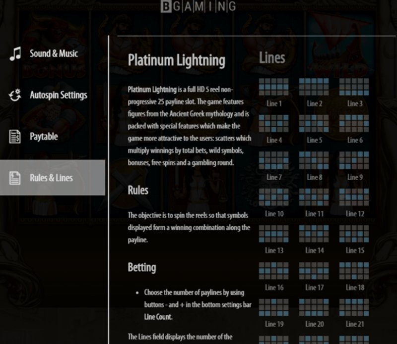 Play Platinum Lightning by Bgaming at 1Win Casino