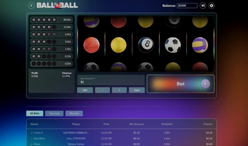 Play Ball & Ball by Turbo Games at 1Win Casino