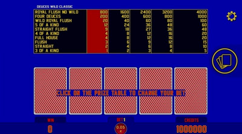 Play Deuces Wild by Betsoft at 1Win Casino