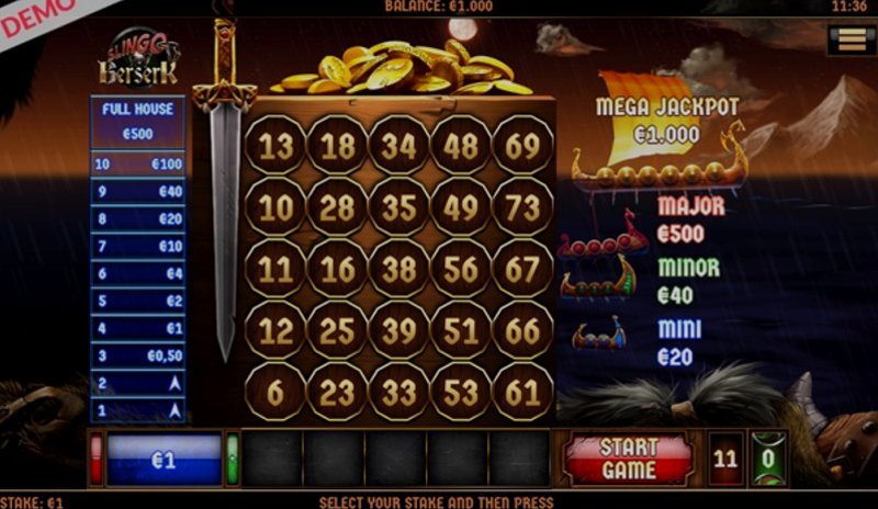 Play Slingo Berserk by Slingo at 1Win Casino