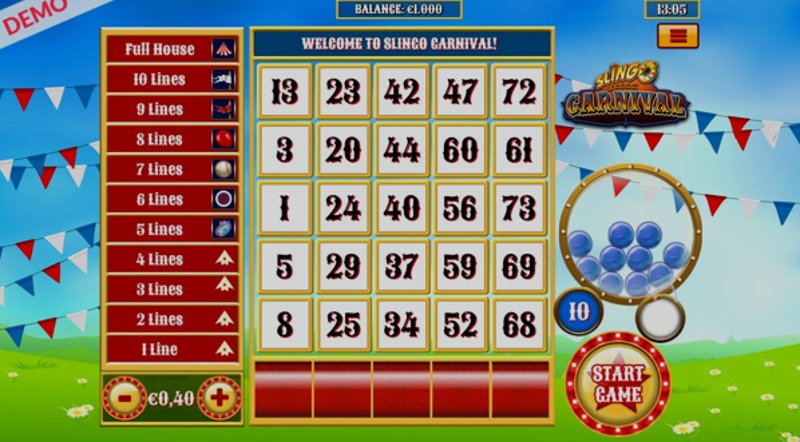 Play Slingo Carnival by Slingo at 1Win Casino