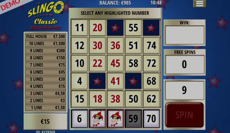 Play Slingo Classic by Slingo at 1Win Casino