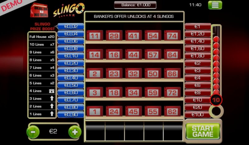 Play Slingo Deal Or No Deal in Brazil at 1Win Casino