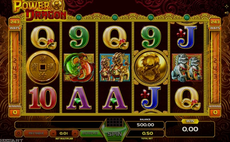 Play Power Dragon by Gameart at 1Win Casino