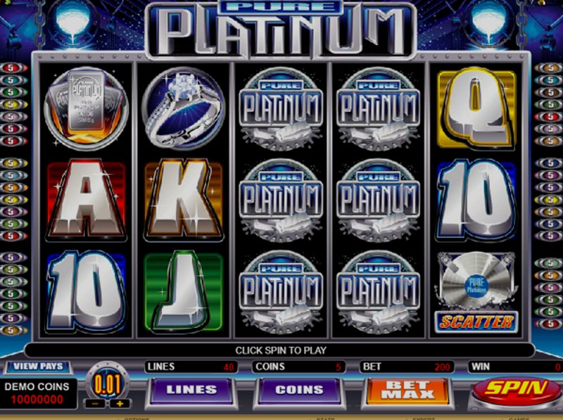 Play Pure Platinum by Microgaming at 1Win Casino