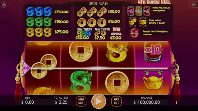 Play Quadruple Dragons in Kyrgyzstan at 1Win Casino