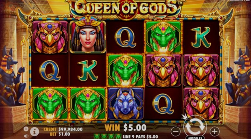 Play Queen of Gods by Pragmatic at 1Win Casino