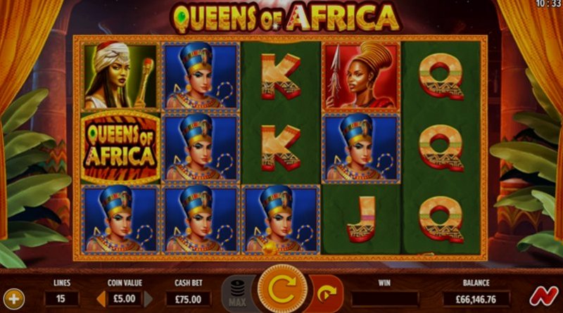 Play Queens of Africa by Netgaming at 1Win Casino