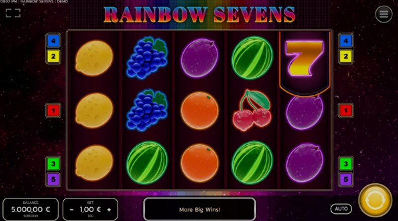 Play Rainbow Sevens by Fazi at 1Win Casino