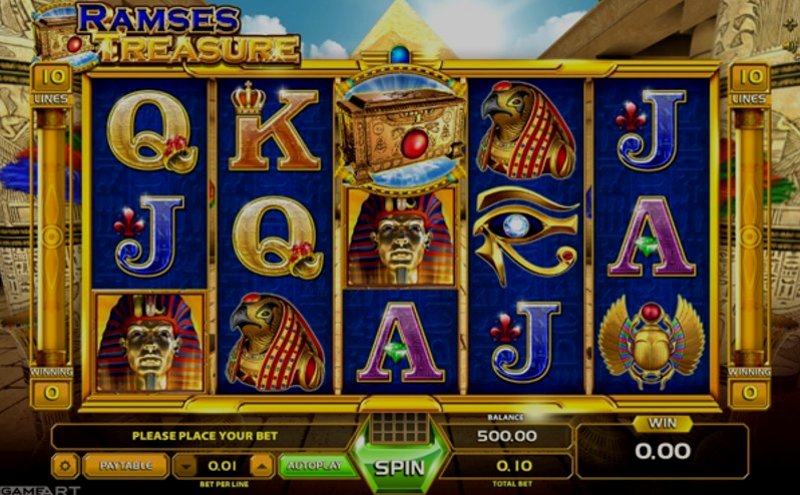 Play Ramses Treasure by Gameart at 1Win Casino