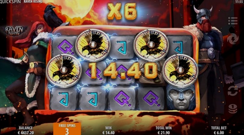 Play Raven Rising by Quickspin at 1Win Casino