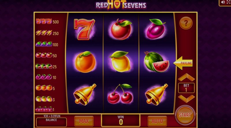 Play Hot Sevens by Champion at 1Win Casino