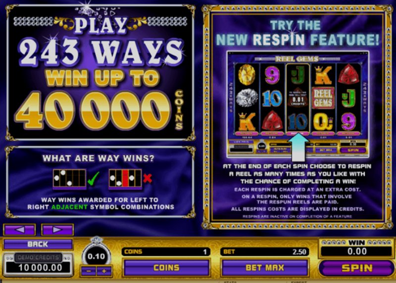 Play Reel Gems by Microgaming at 1Win Casino