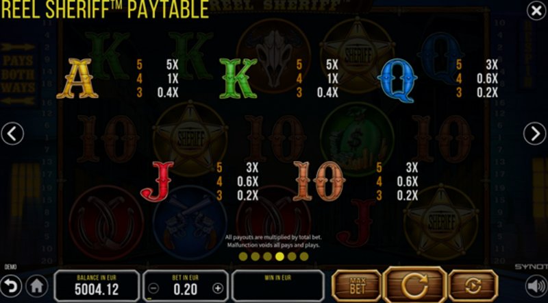 Play Reel Sheriff by Synot at 1Win Casino